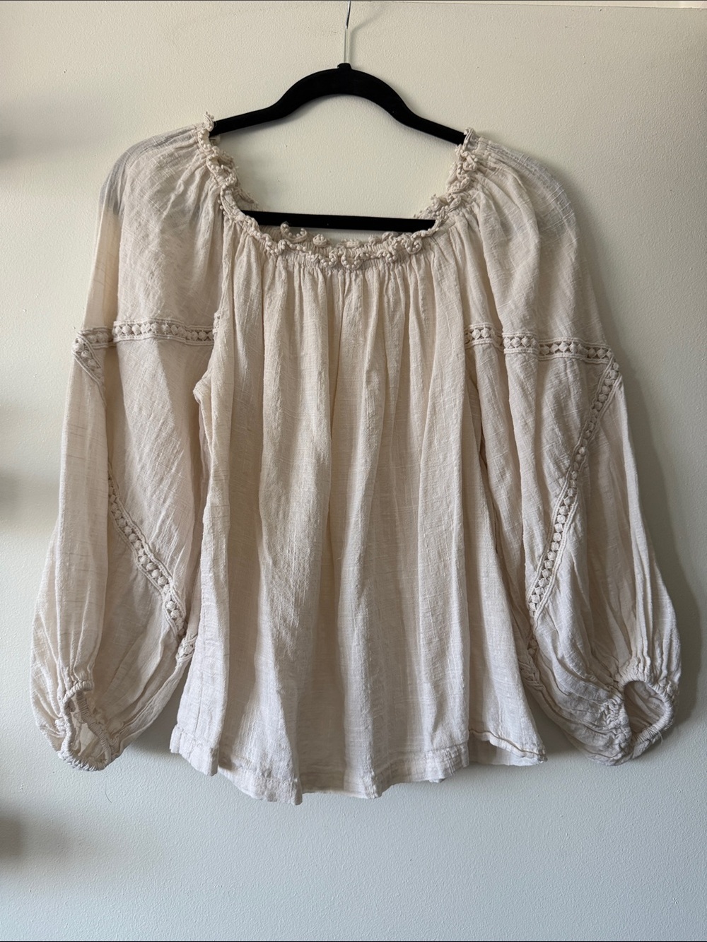 Max Studio|Cream Boho Peasant Tunic Top|Small|EUC